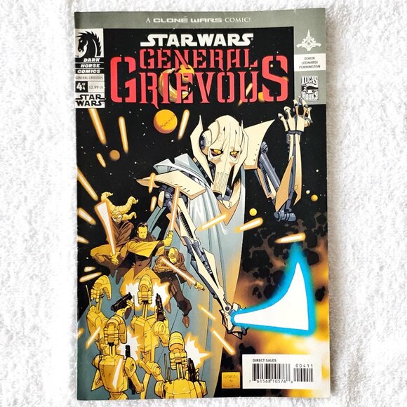 Vintage (2) Star Wars Comic Books General Grievous OLD Clone Wars 2 & 4 - Picture 2 of 6